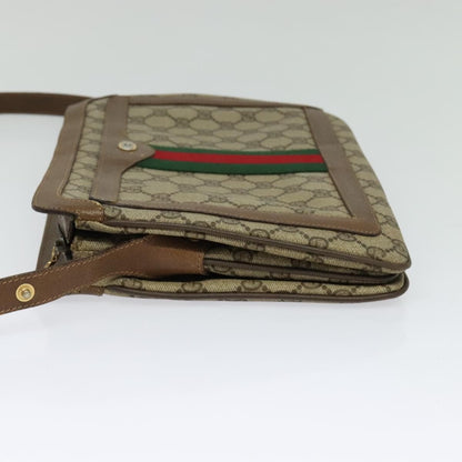 Gucci Vintage Shoulder Bag GG Coated Canvas, BEIGE, PVC, Shoulder bag