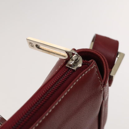 Loewe Vintage Anagram Tote Leather, Burgundy, Leather, Tote Bag
