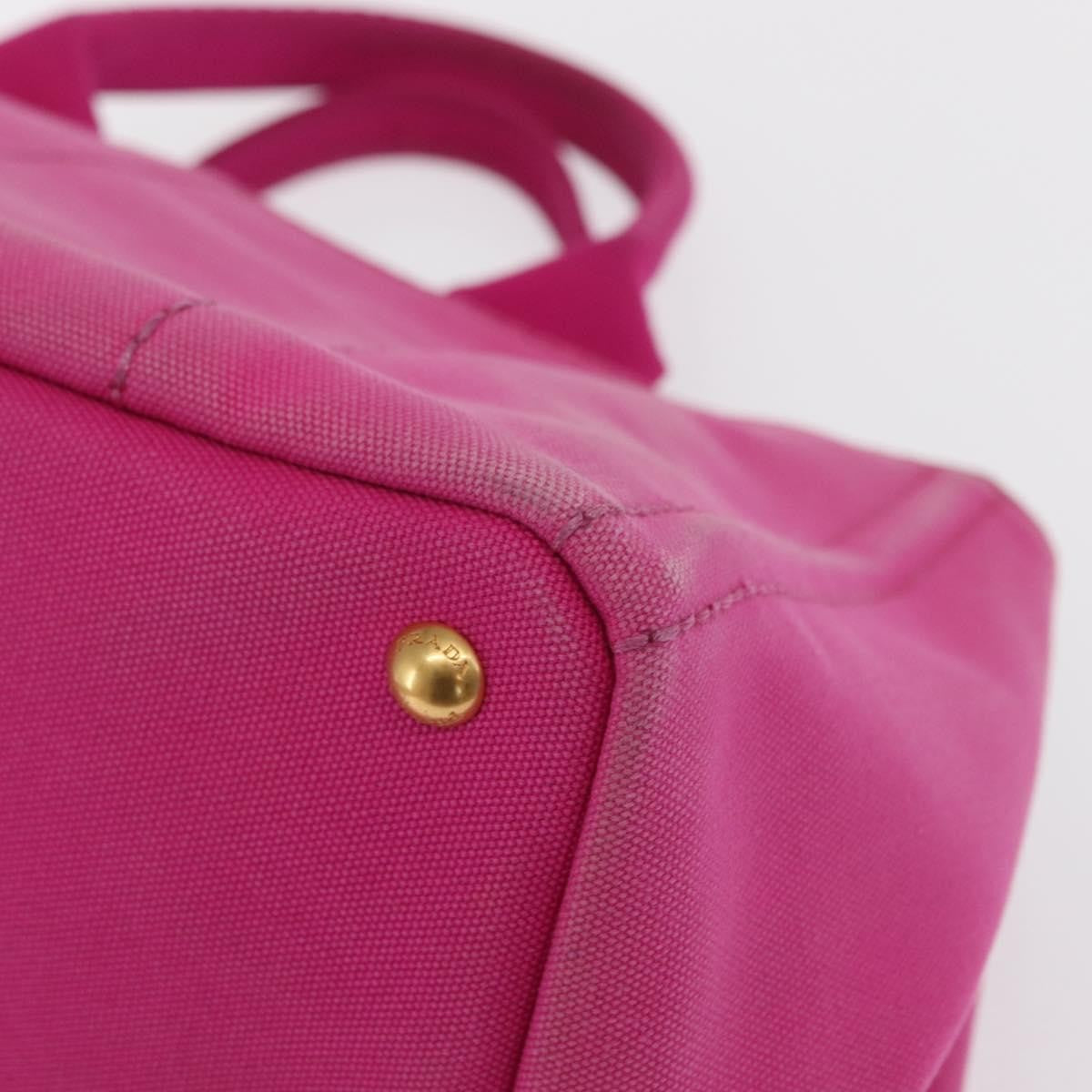 Prada Canapa Open Tote Canvas, PINK, CANVAS, Tote bag