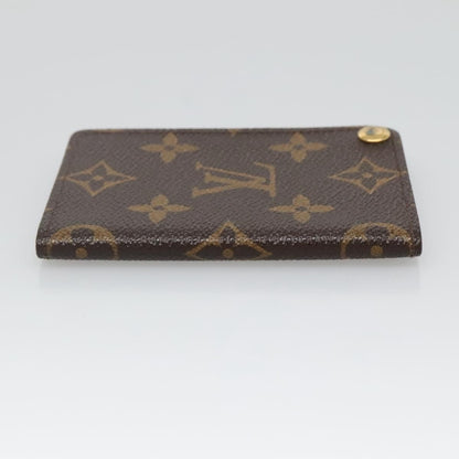 Louis Vuitton Porte Cartes Pression Card Case Monogram Canvas, BROWN, CANVAS, Card Holders