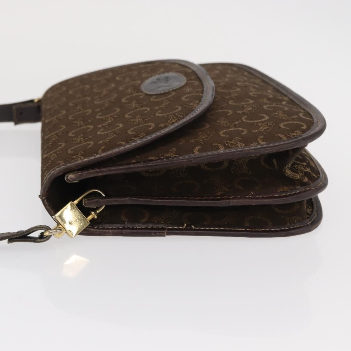 Celine C Sulky Shoulder bag Canvas, BROWN, CANVAS, Shoulder bag