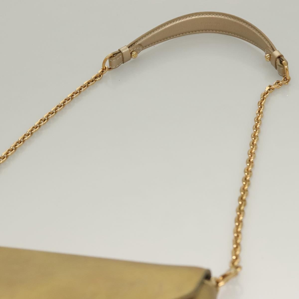 Louis Vuitton Love Note Chain Clutch Leather, GOLD, LEATHER, Clutche & pouche