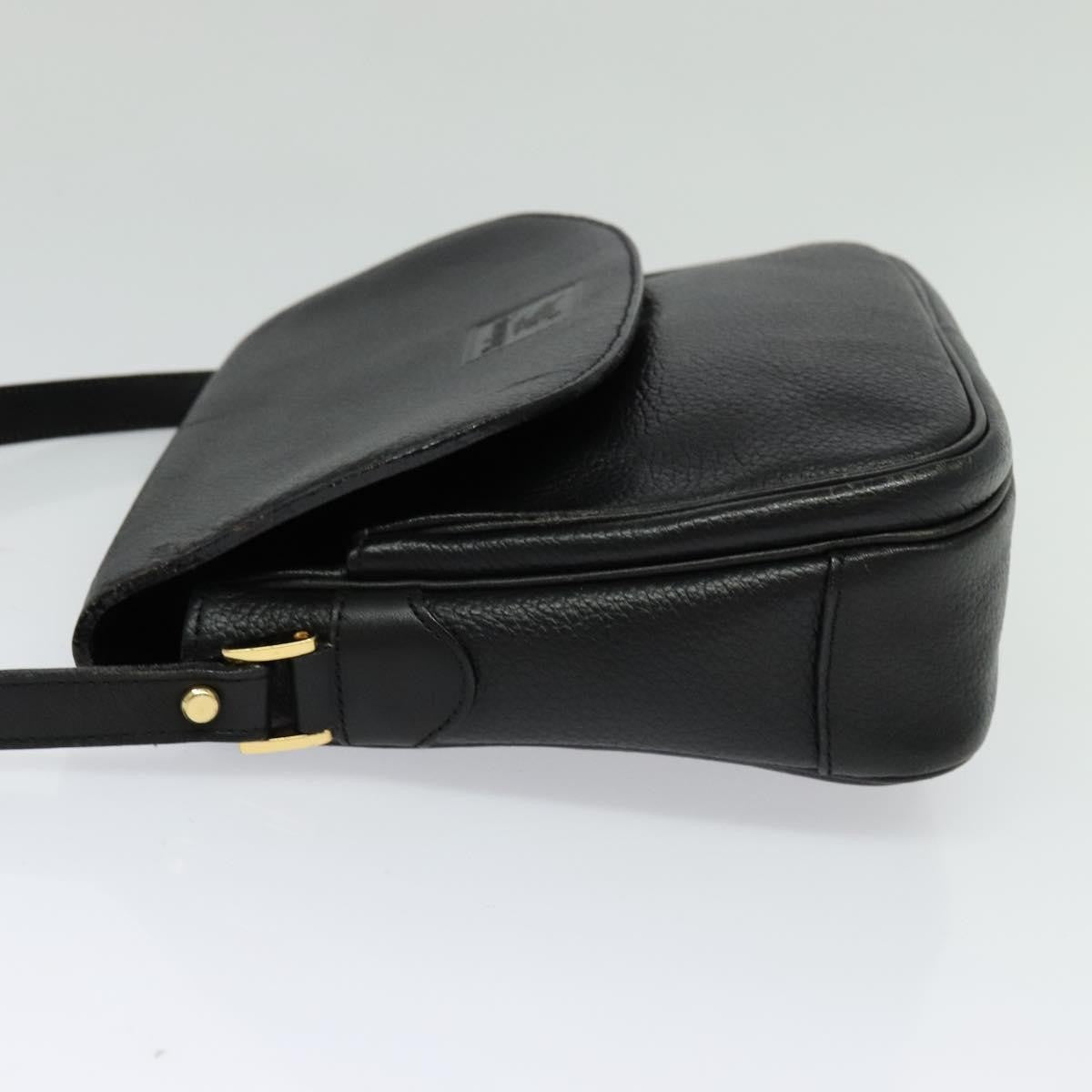 Burberry Vintage Crossbody Bag Leather, BLACK, LEATHER, Shoulder bag
