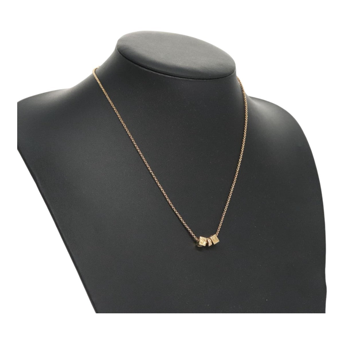 Christian Dior CD Pendant Necklace Metal, GOLD, METAL, Necklace
