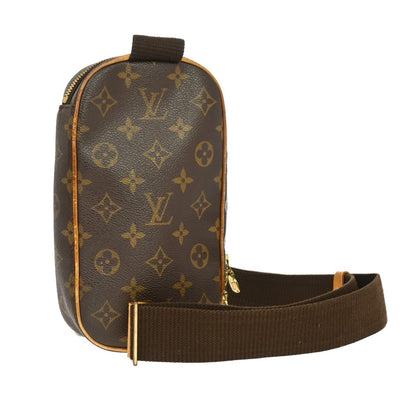 Louis Vuitton Pochette Gange Monogram Canvas, Brown, Canvas, Clutch