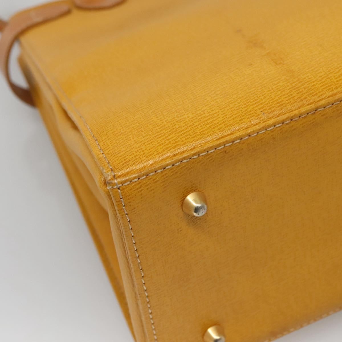 Burberry Vintage Handbag Leather, YELLOW, LEATHER, Handbag