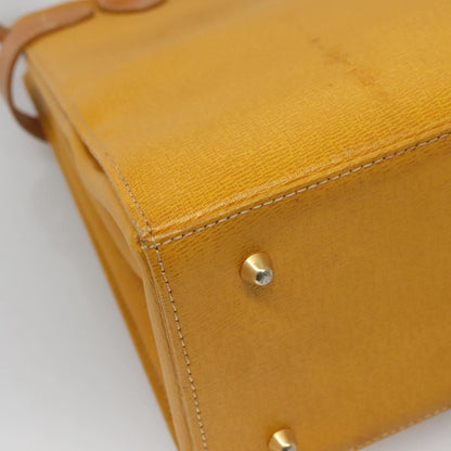 Burberry Vintage Handbag Leather, YELLOW, LEATHER, Handbag