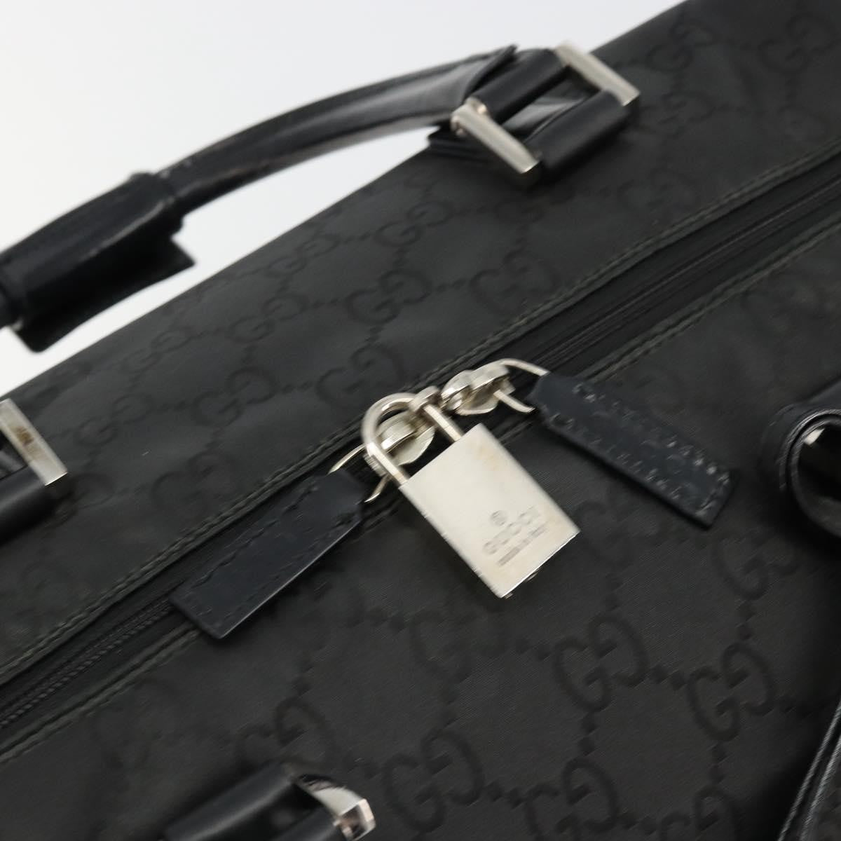 Gucci Duffle Bag Jumbo GG Embossed Leather, Black, PVC, Handbag