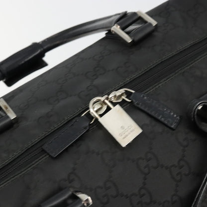 Gucci Duffle Bag Jumbo GG Embossed Leather, Black, PVC, Handbag