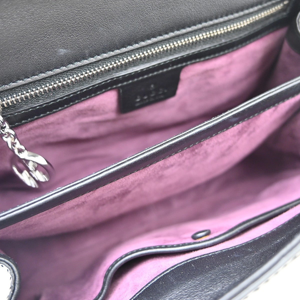 Gucci Lady Lock Satchel Leather, Black, Leather, Handbag