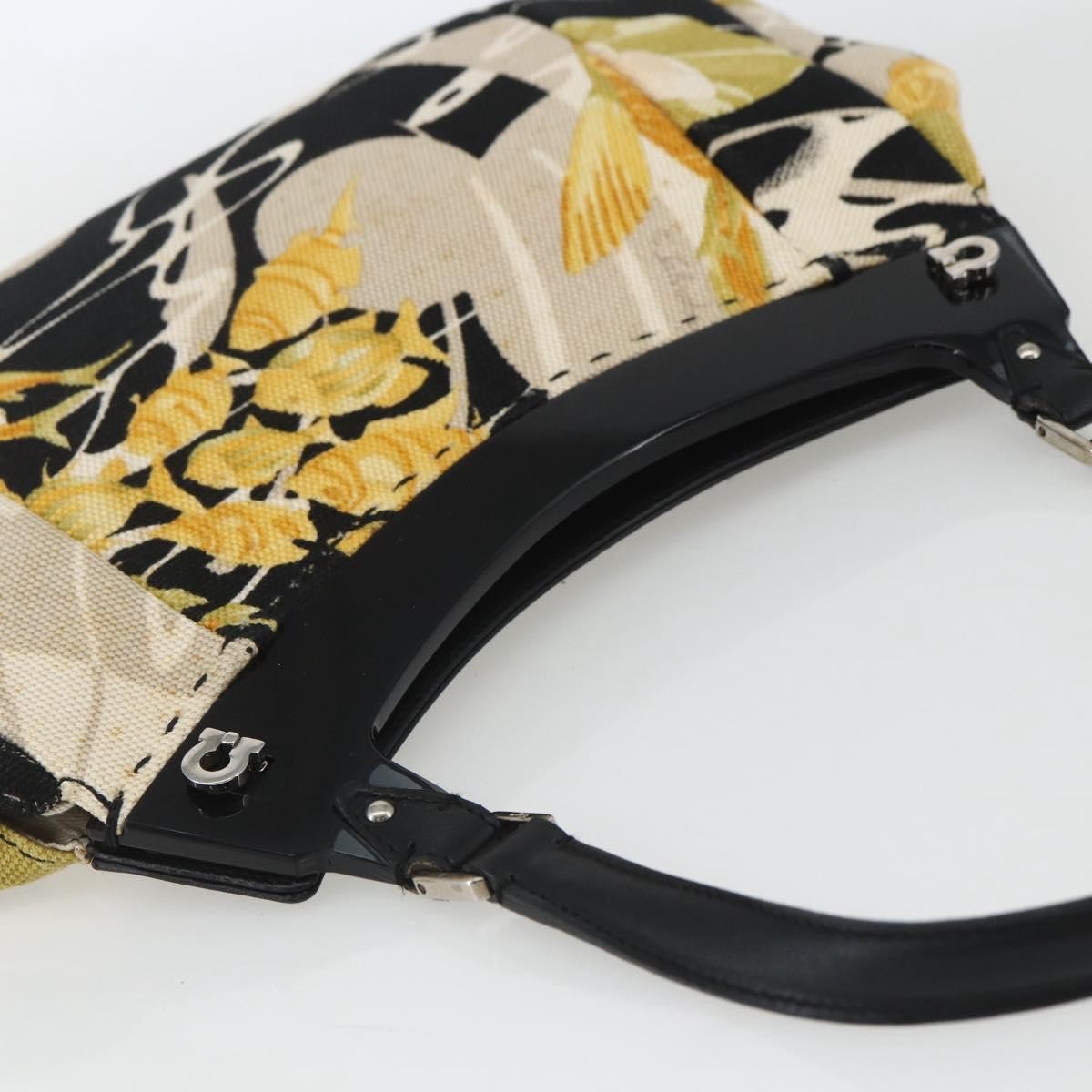 Salvatore Ferragamo Gancini handbag Canvas, MULTICOLOUR, CANVAS, Handbag
