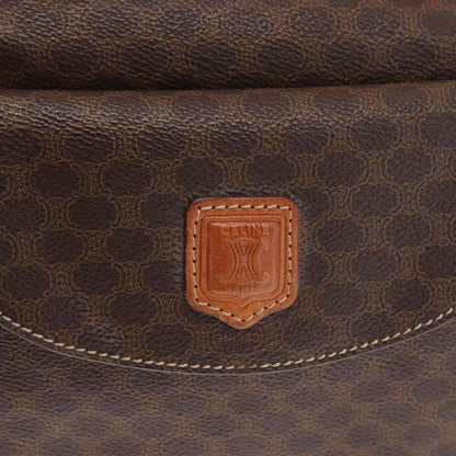 Celine Vintage Macadam Handbag Canvas and Leather, BROWN, CANVAS, Handbag