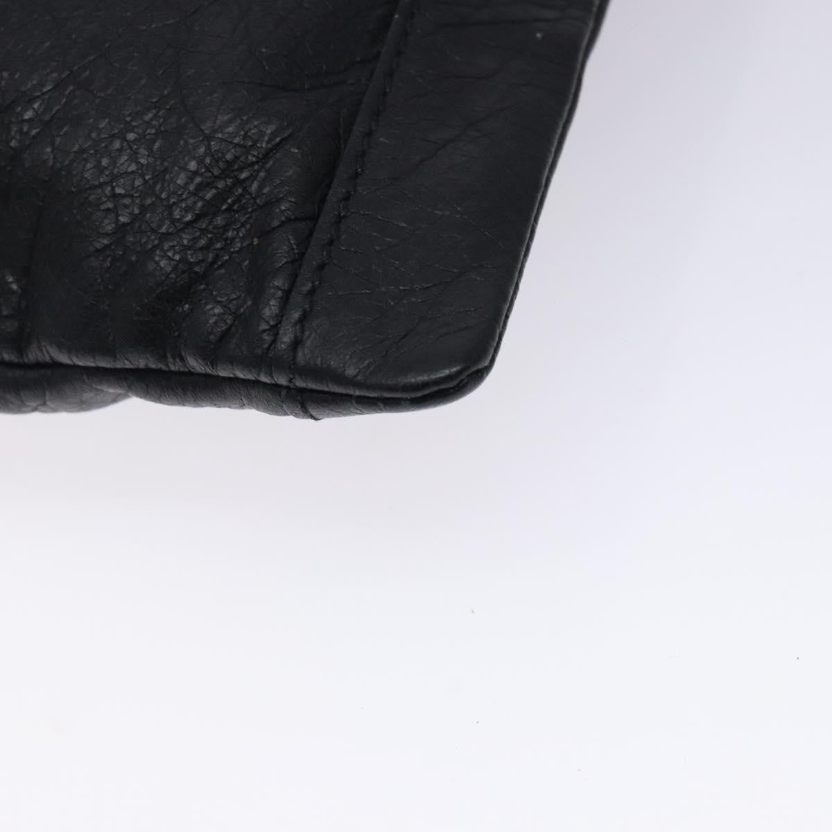 Balenciaga Classic City Clip Pouch Leather, BLACK, LEATHER, Clutche & pouche