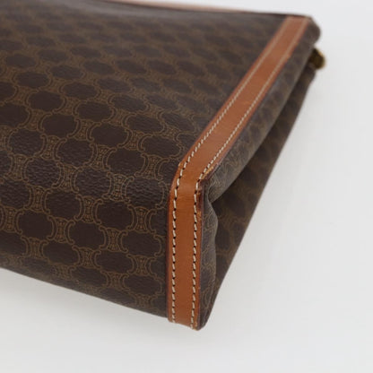 Celine Macadam Pochette Canvas, BROWN, PVC, Clutche & pouche