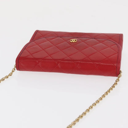 Chanel Vintage Clutch Leather, RED, LEATHER, Clutche & pouche