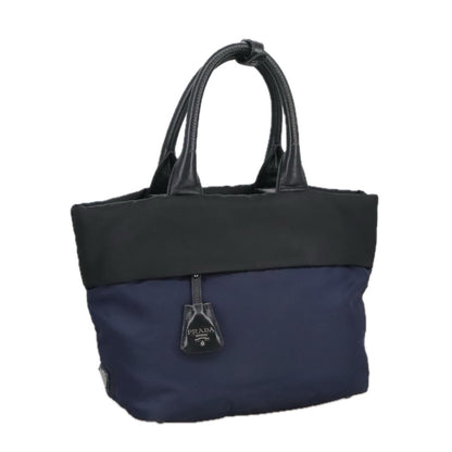 Prada Convertible Double Tote Tessuto, Navy, Nylon, Tote Bag