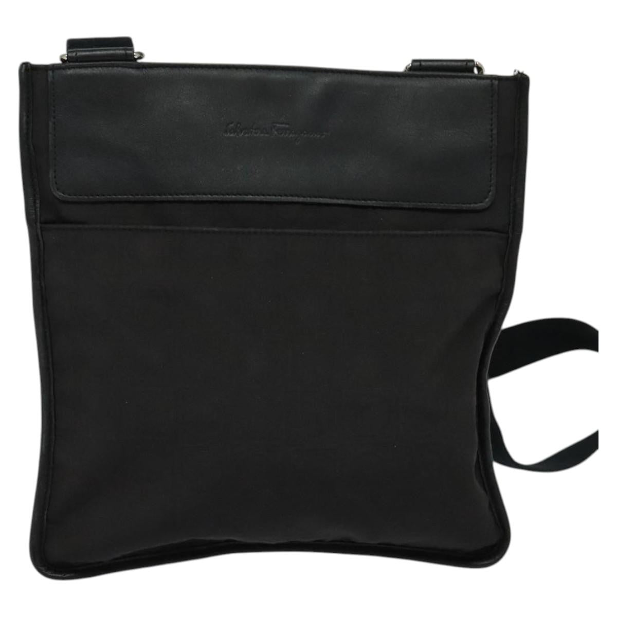 Salvatore Ferragamo Vintage Shoulder Bag Nylon, Black, Nylon, Shoulder Bag