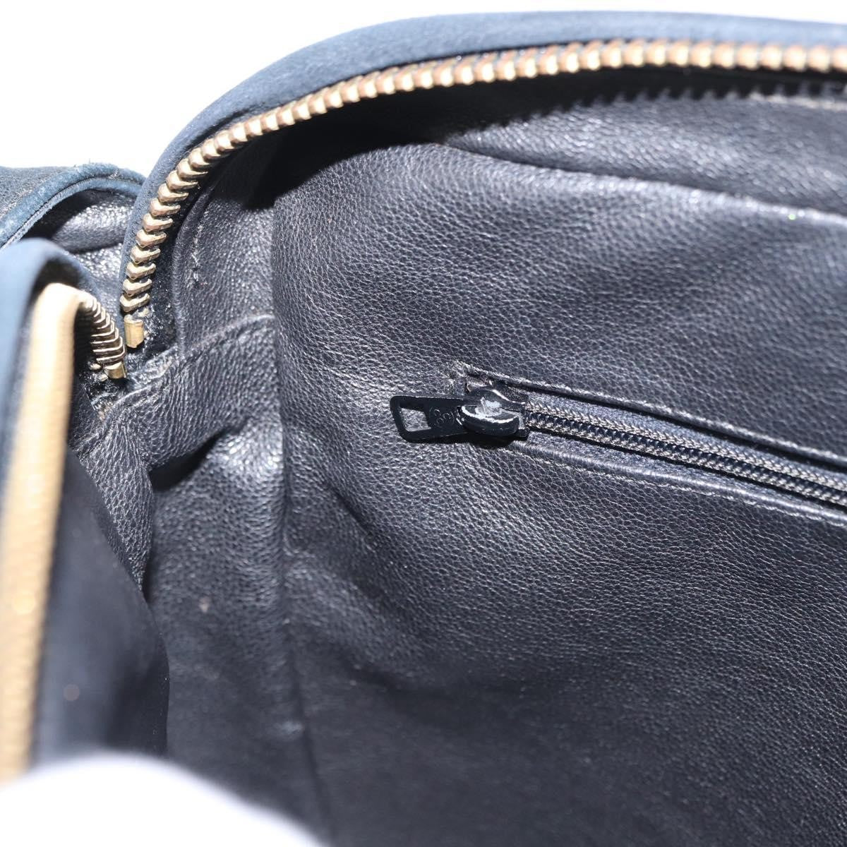 Chanel Vintage Front Pocket Camera Bag Leather, Black, Leather, Shoulder Bag