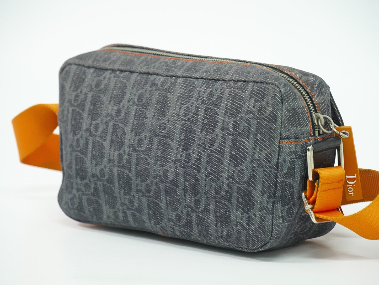 Christian Dior Flight Shoulder Bag Denim, NAVY, DENIM_JEANS, Shoulder bag