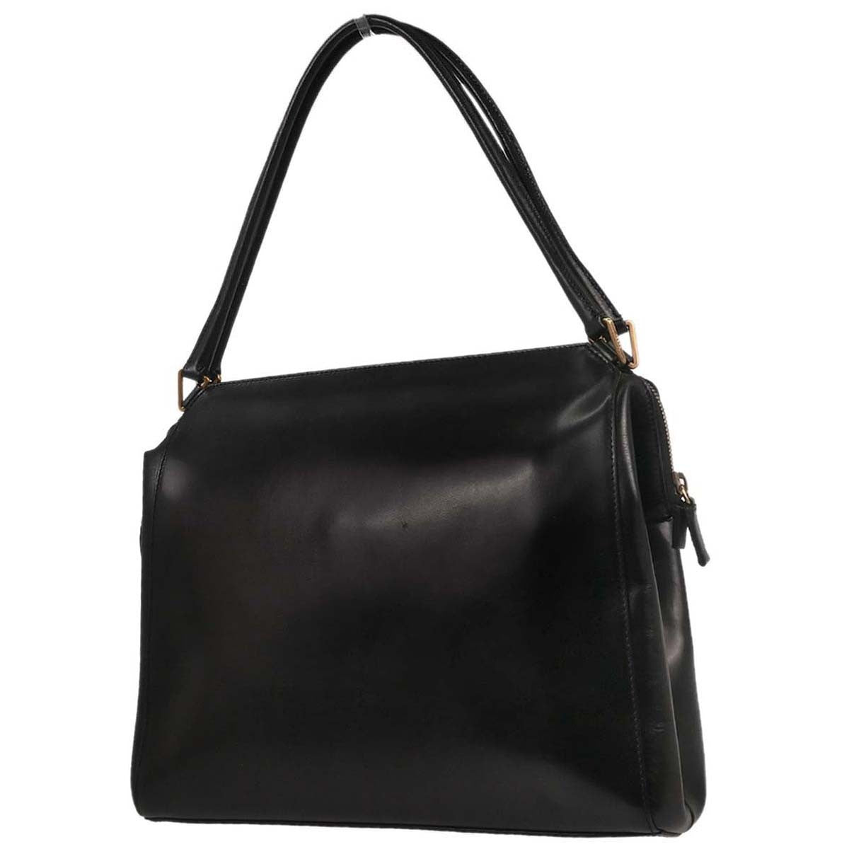 Prada Vintage Handbag Leather, BLACK, LEATHER, Handbag