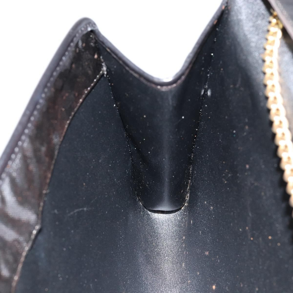Christian Dior Vintage CD Chain Flap Shoulder Bag Diorissimo Canvas, Black, Nylon, Shoulder Bag