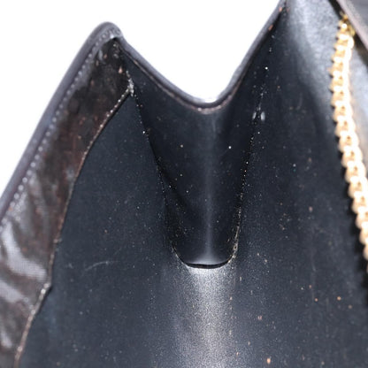 Christian Dior Vintage CD Chain Flap Shoulder Bag Diorissimo Canvas, Black, Nylon, Shoulder Bag