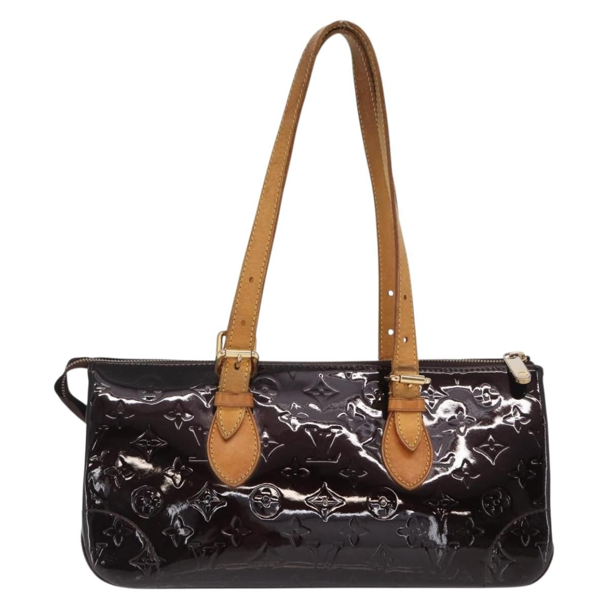 Louis Vuitton Rosewood Avenue Handbag Monogram Vernis, BROWN, PATENT_LEATHER, Shoulder bag