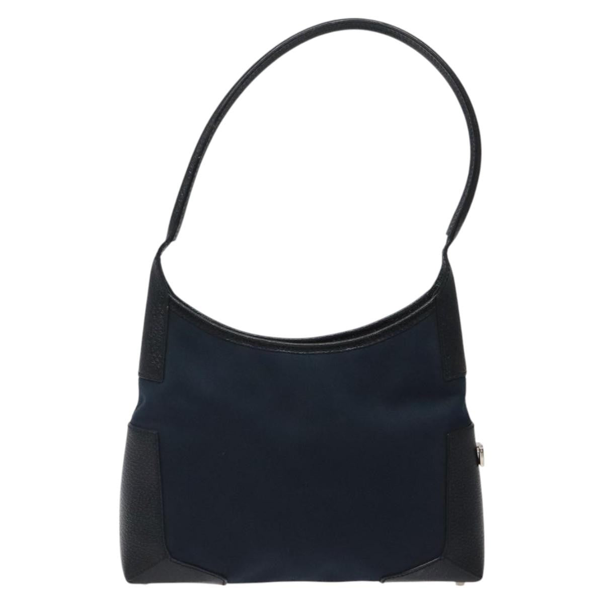 Salvatore Ferragamo Vintage Shoulder Bag Canvas, Navy, Canvas, Shoulder Bag