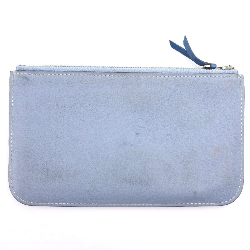 Hermes Dogon Duo Combined Wallet Leather, BLUE, CALFSKIN, Wallets
