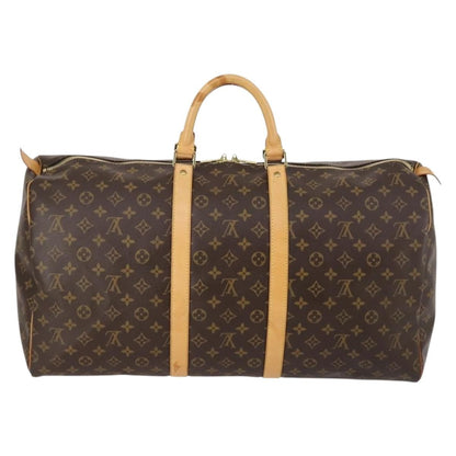 Louis Vuitton Keepall Bandouliere Bag Monogram Canvas, BROWN, CANVAS, Travel bag