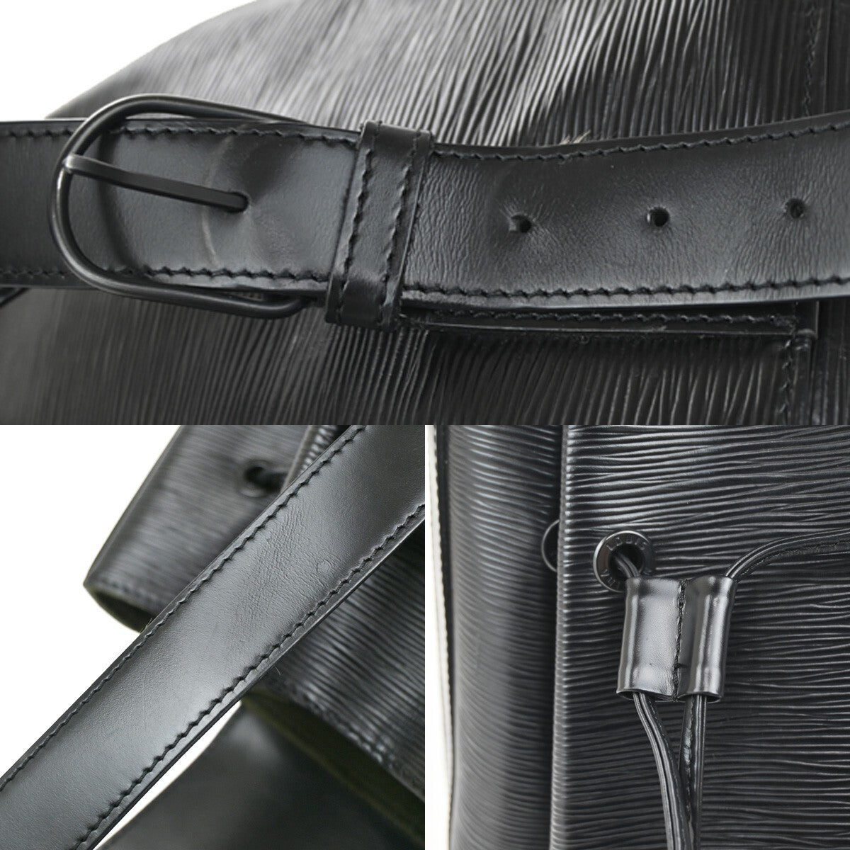 Louis Vuitton Vintage Sac d'Epaule Handbag Epi Leather, BLACK, LEATHER, Handbag