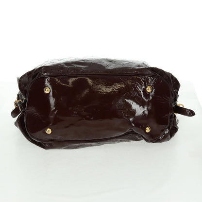Louis Vuitton L Hobo Surya Leather, BROWN, PATENT_LEATHER, Tote bag
