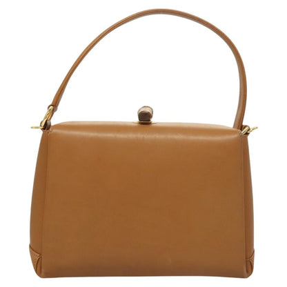 Gucci Vintage Convertible Bamboo Box Crossbody Bag Leather, BROWN, LEATHER, Handbag