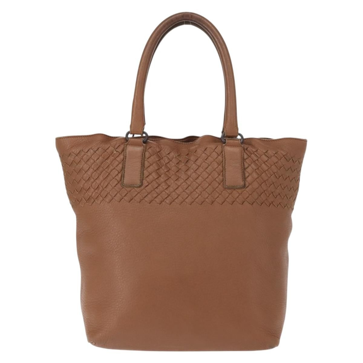 Bottega Veneta Intrecciato Tote Leather, BROWN, LEATHER, Tote bag