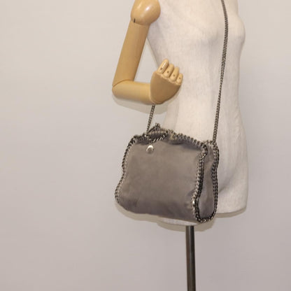Stella McCartney Falabella Fold Over Crossbody Bag Suede, GRAY, SUEDE, Crossbody bag