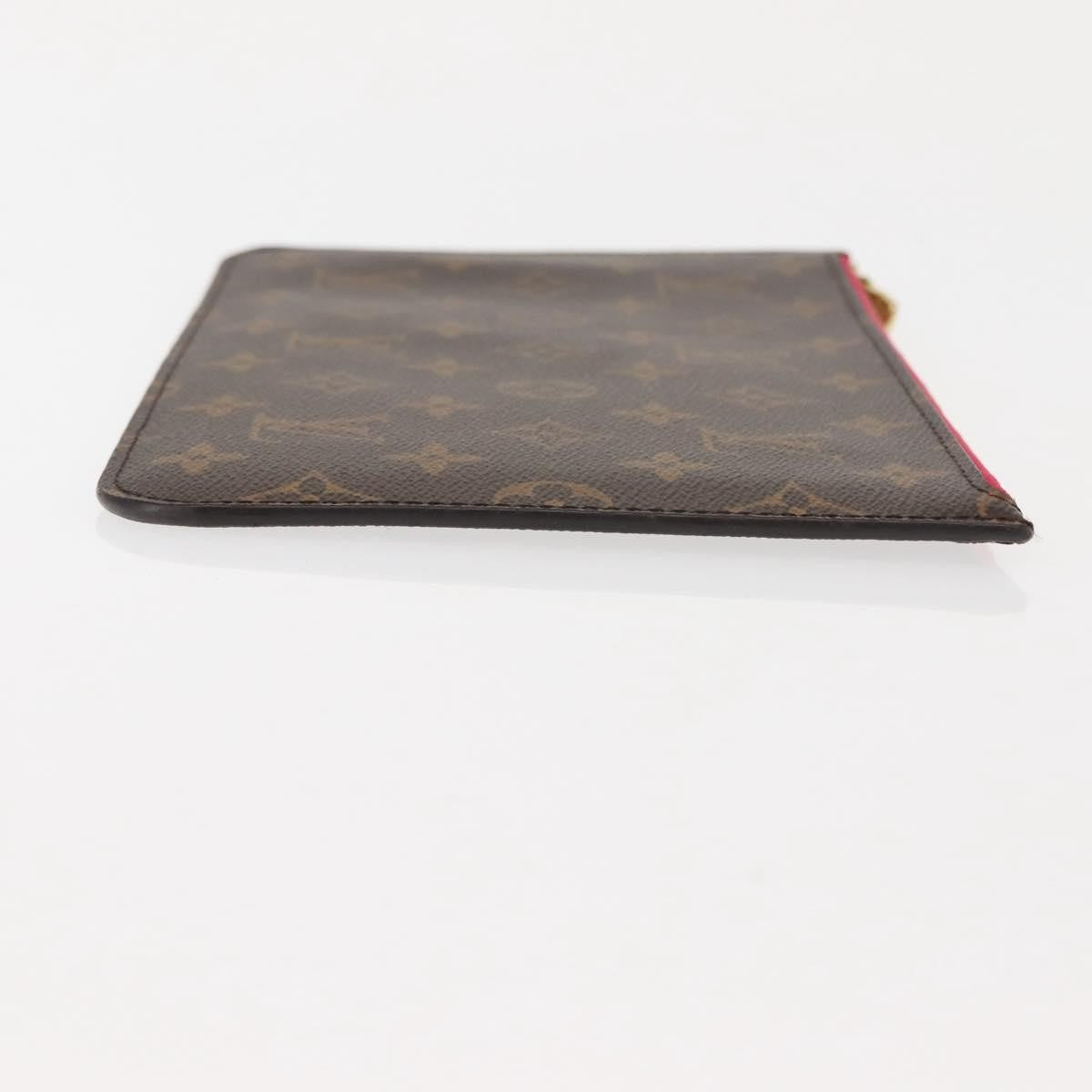 Louis Vuitton Neverfull Pochette Monogram Canvas, BROWN, CANVAS, Clutche & pouche