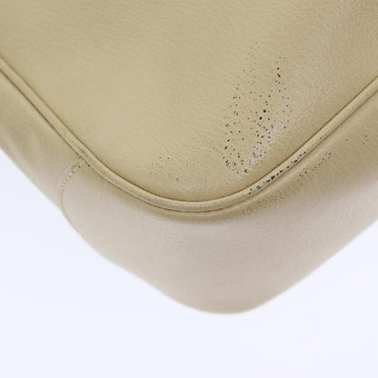 Salvatore Ferragamo Gancini Shoulder Bag Leather, BEIGE, LEATHER, Shoulder bag