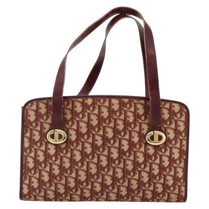 Christian Dior Vintage CD Trotter Handbag Canvas, RED, CANVAS, Handbag