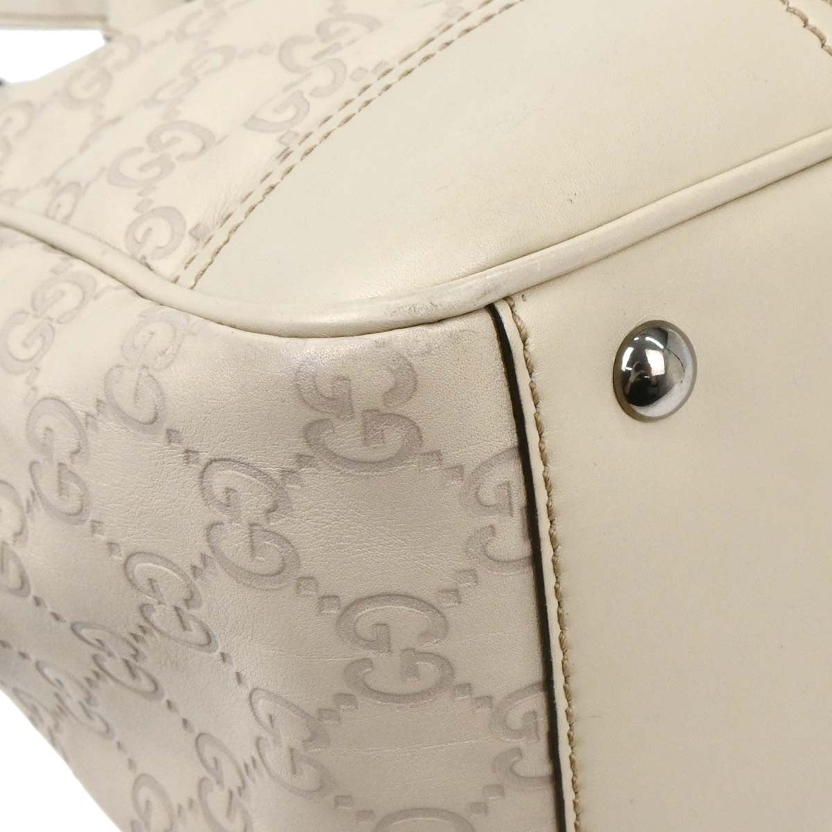 Gucci Princy Zip Tote GG Canvas, WHITE, LEATHER, Tote bag