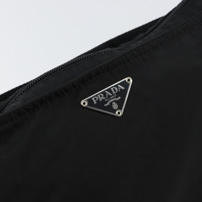 Prada Flat Messenger Bag Tessuto, BLACK, NYLON, Shoulder bag