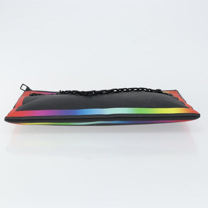 Louis Vuitton Pochette A4 Rainbow Taiga Leather, BLACK, LEATHER, Clutche & pouche