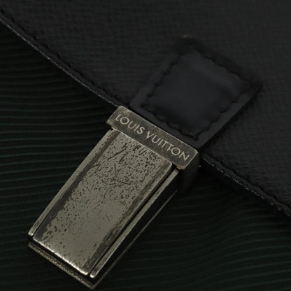 Louis Vuitton Saratov Messenger Bag Taiga Leather and Canvas, GRAY, LEATHER, Crossbody bag