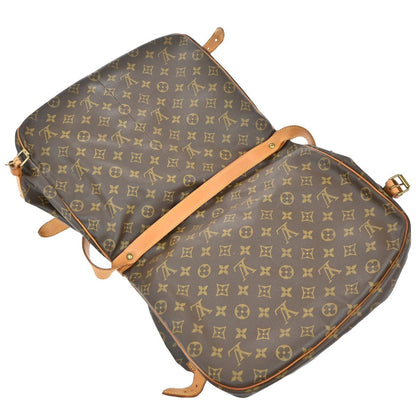 Louis Vuitton Saumur Handbag Monogram Canvas, BROWN, CANVAS, Shoulder bag