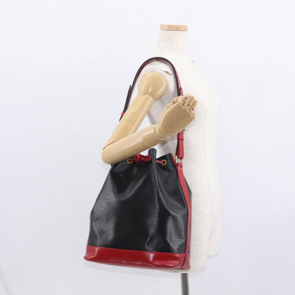 Louis Vuitton Bicolor Noe Handbag Epi Leather, BLACK, LEATHER, Shoulder bag