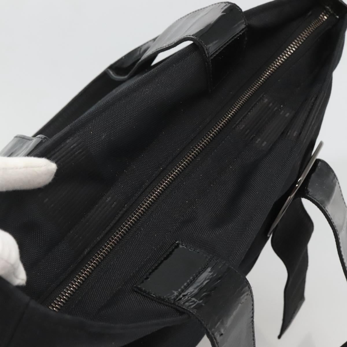 Salvatore Ferragamo Vala tote Canvas, BLACK, CANVAS, Tote bag