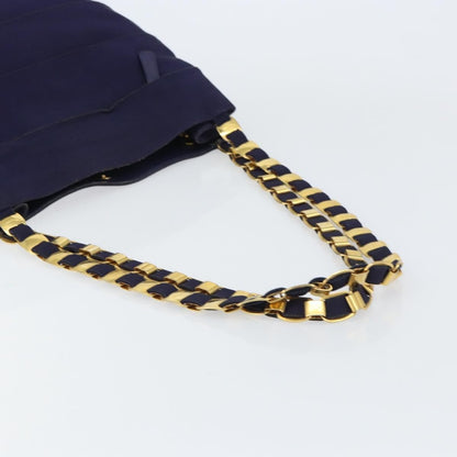 Salvatore Ferragamo Vala Chain Shoulder bag Canvas, NAVY, CANVAS, Shoulder bag