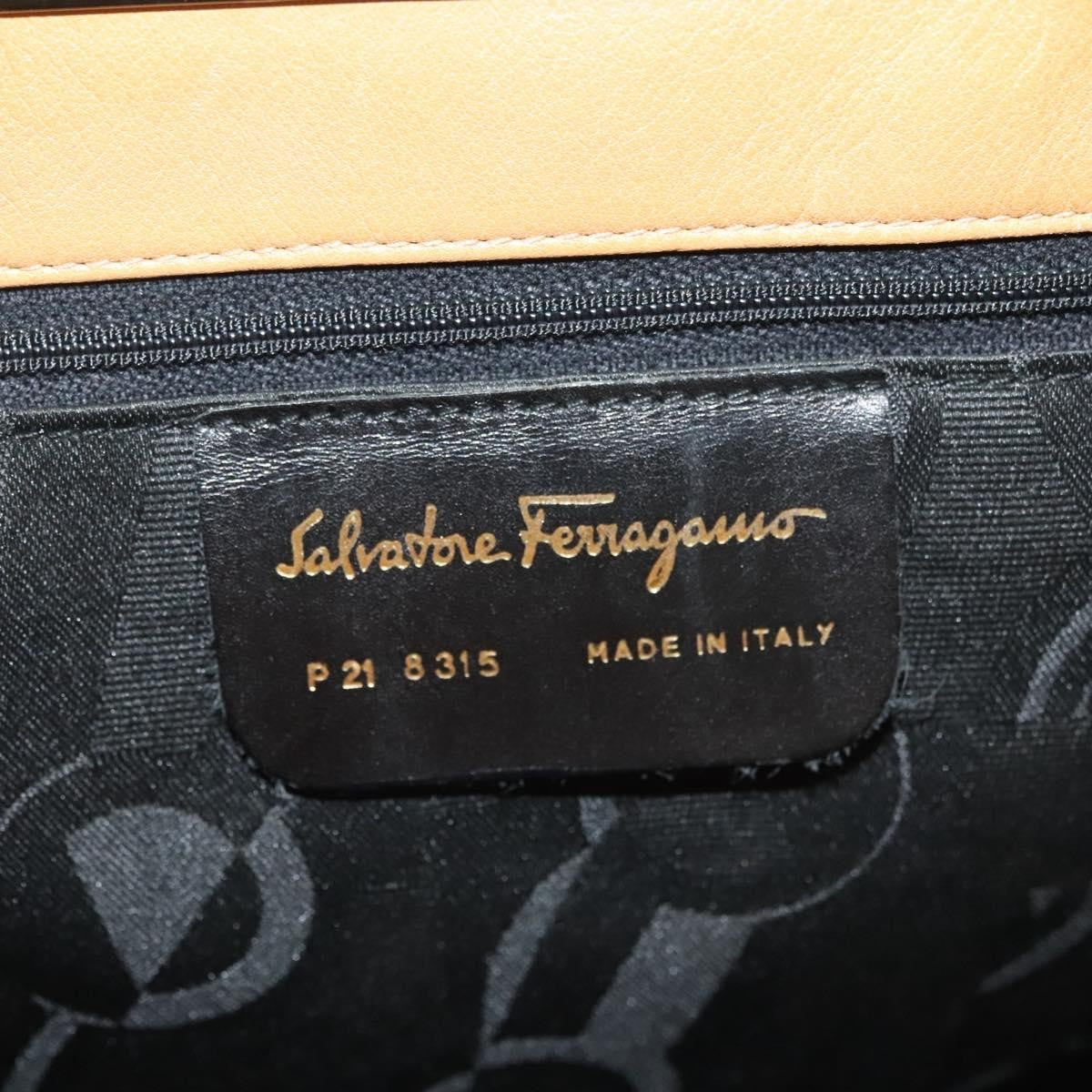 Salvatore Ferragamo Shoulder Bag Leather, BEIGE, LEATHER, Shoulder bag