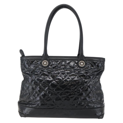 Chanel CC Charm Zip Tote Quilted Coated Canvas, BLACK, CANVAS, Tote bag