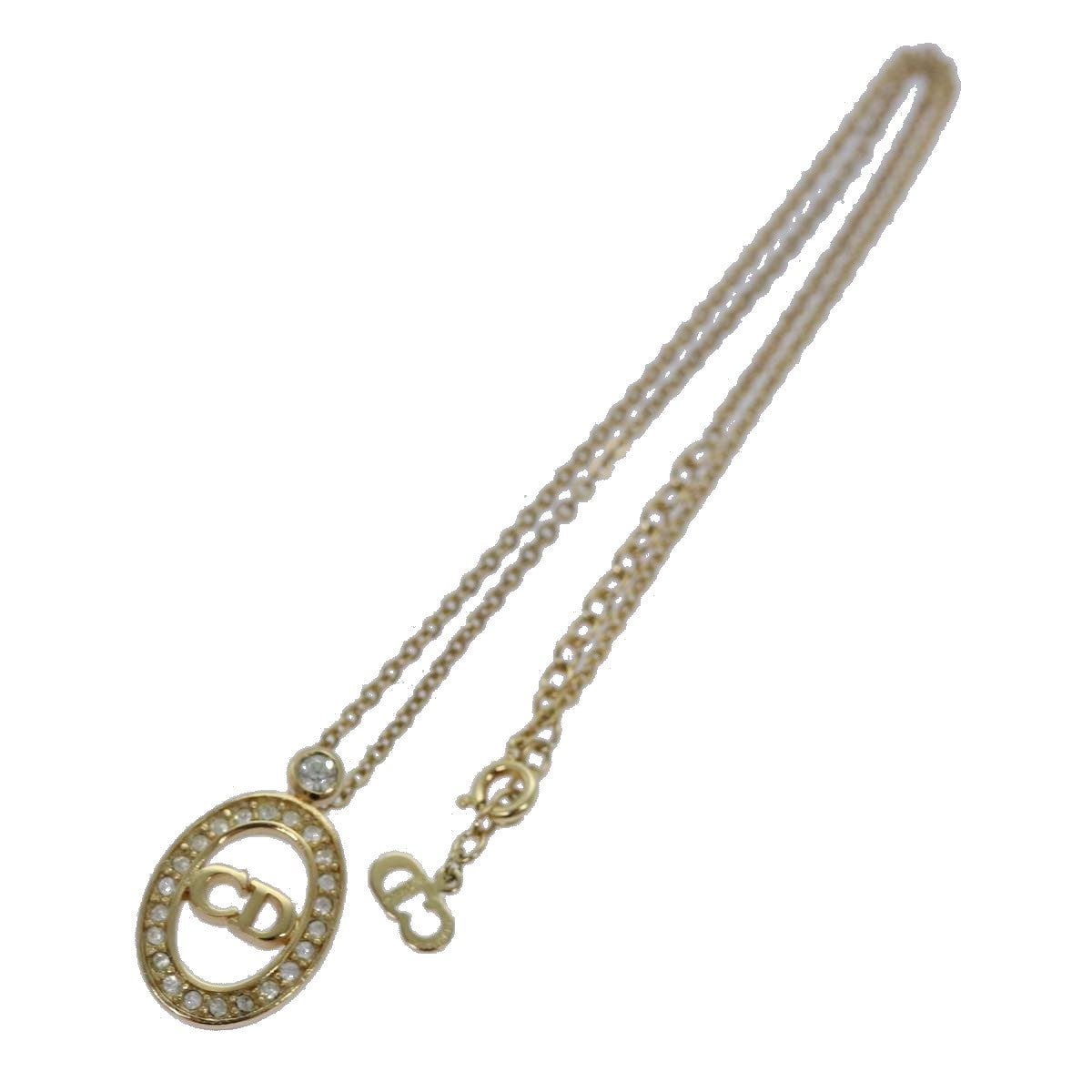 Christian Dior CD Pendant Necklace Gold-plated, GOLD, METAL, Necklace