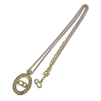 Christian Dior CD Pendant Necklace Gold-plated, GOLD, METAL, Necklace